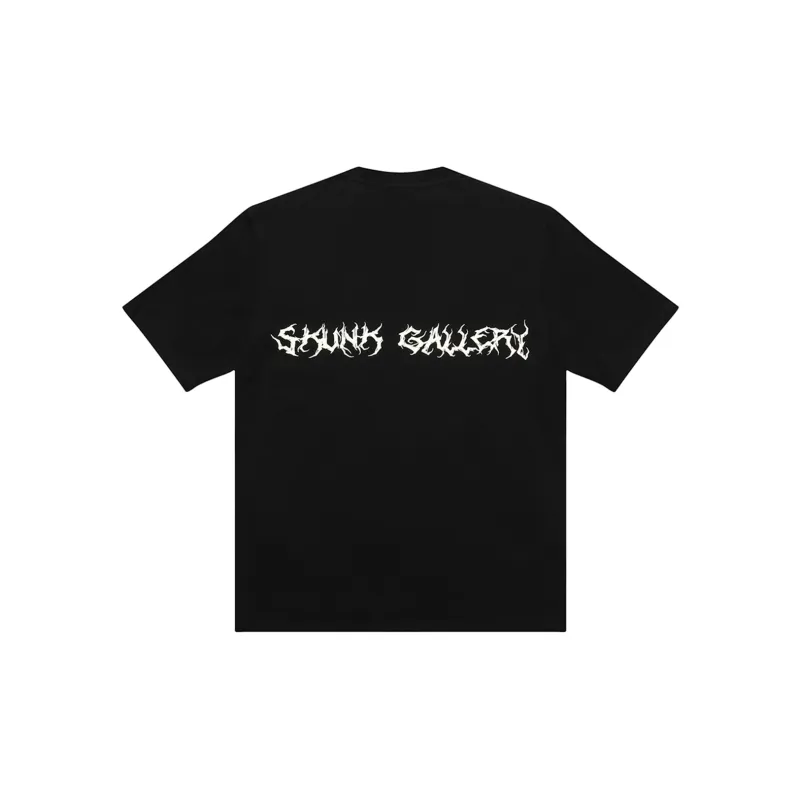 SKUNK GALLERY Short Sleeved T Shirts Unisex Black-1