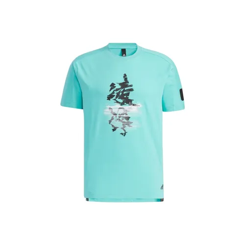 Adidas T-Shirts Men Teal