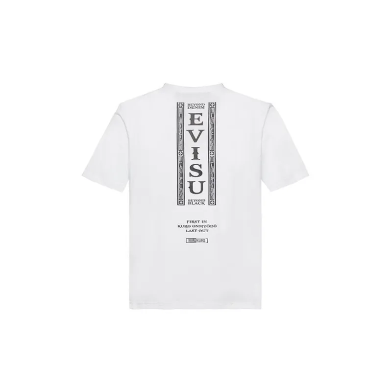 EVISU Straight T Shirt Men's White-1