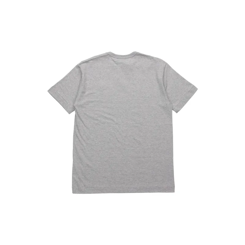 CDG Play Black Heart Emblem T-shirt Grey-1