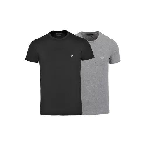 EMPORIO ARMANI T-Shirts Men Set Of 2 Black+Gray