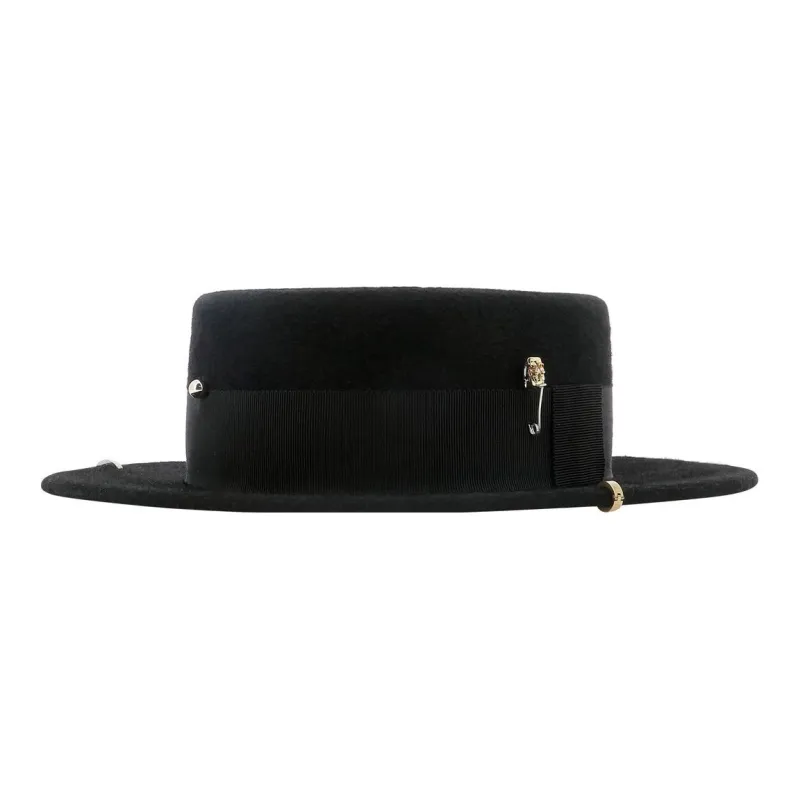 RUSLAN BAGINSKIY Chain Detail Boater Hat-2