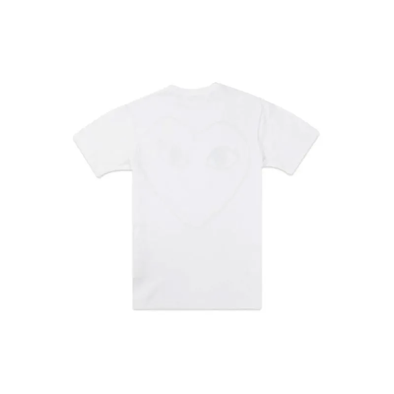 CDG Play T Shirts Men White-1
