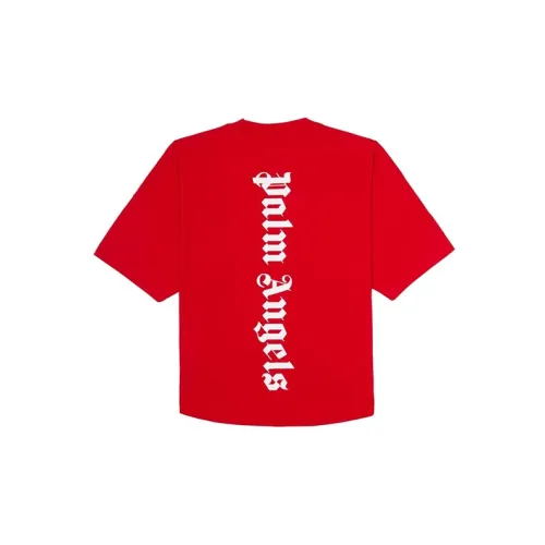 PALM ANGELS Men’s SS21 Logo Round-neck T-shirt Red Male