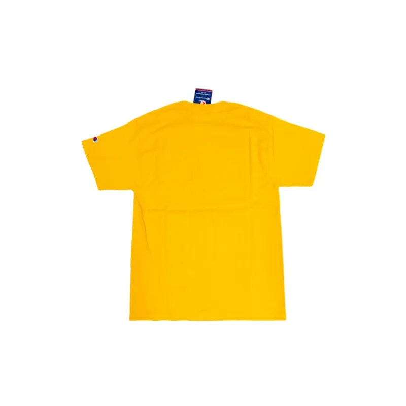 Champion Straight T Shirt US Version Unisex Yellow-1