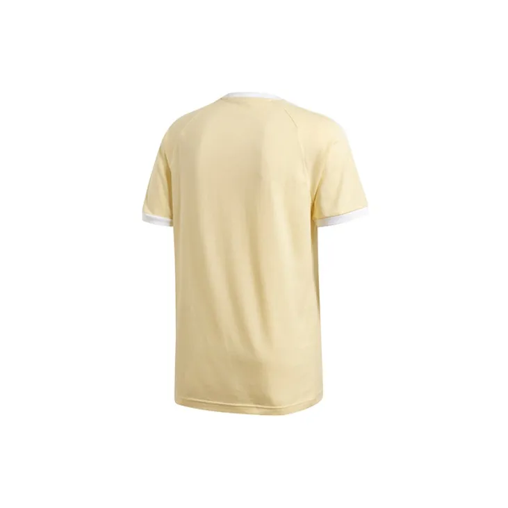 Adidas Originals Shamrock Retro Stripes T Shirt Men's Yellow-1