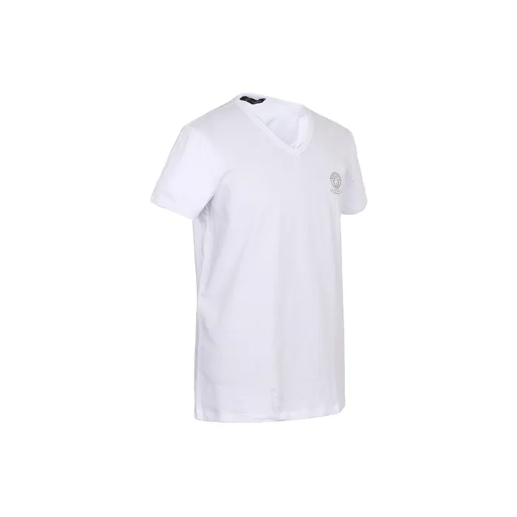 VERSACE Medusa print V neck T shirt-2