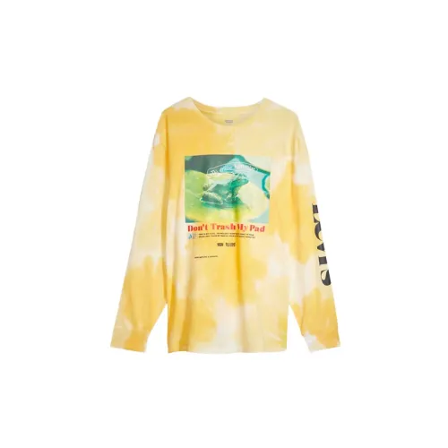 Levis Men’s Printing Round-neck Sweatshirt Yellow T-shirt