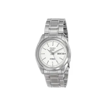 SEIKO Automatic Mechanical Movement Stainless Steel Strap Watch 37mm Men's Watches White Dial SNKL41K1