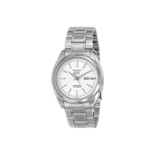 SEIKO Automatic Mechanical Movement Stainless Steel Strap Watch 37mm Men's Watches White Dial SNKL41K1