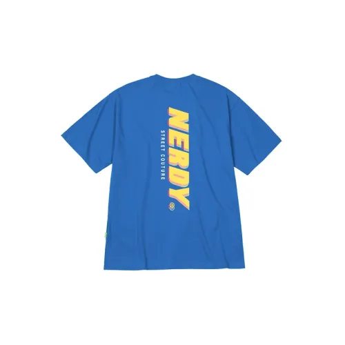 NERDY Logo Printing T-shirt Blue Unisex 
