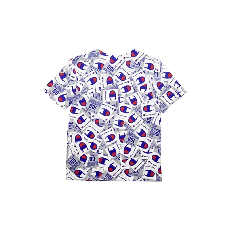 Champion Straight T Shirt US Version Unisex White-1