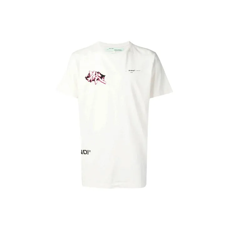 Off  Graffiti Logo Print T Shirt-1
