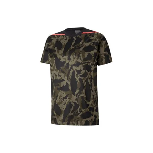 PUMA X FIRST MILE Camo T-Shirts Men Brown Olive