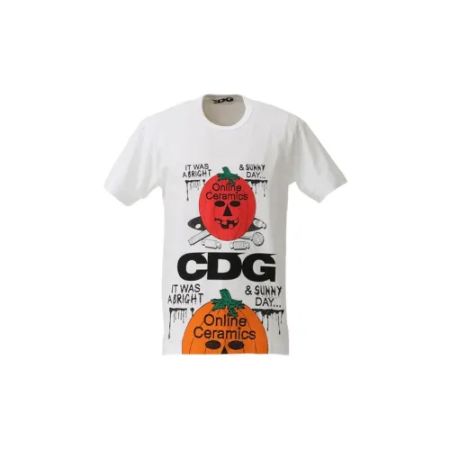 Online Ceramics X CDG T-Shirts Unisex White