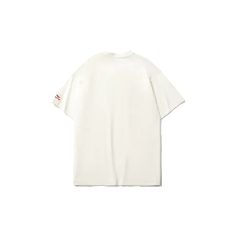 LiNing Sports Basketball Collection T Shirts Men Ecru-1