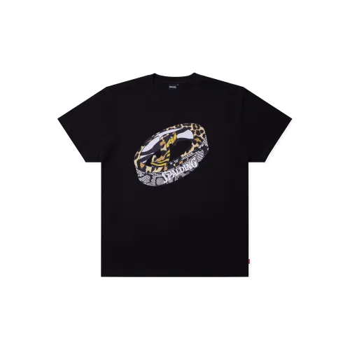 SPALDING T-Shirts Unisex Black