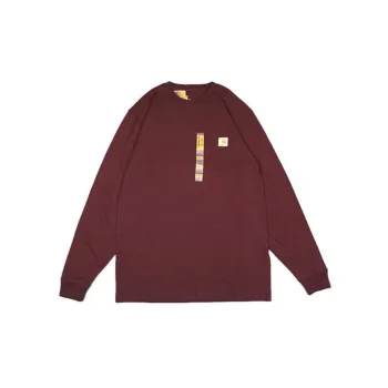 Carhartt T Shirts Unisex Burgundy