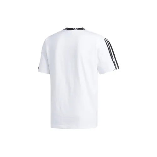 Adidas Originals Trefoil Ribbed T-Shirts Men White