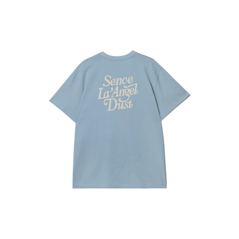SENCE LA Crew Neck Loose Fit Straight Short Sleeved T Shirt Unisex-1