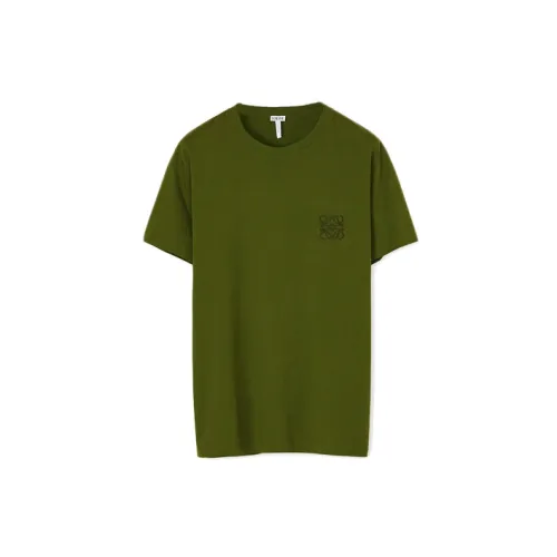 LOEWE Men’s Embroidery Logo T-shirt Green