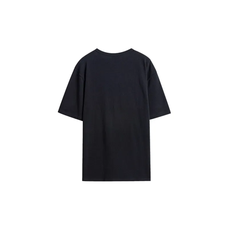 Champion Straight T-Shirt US Version Unisex Black-1