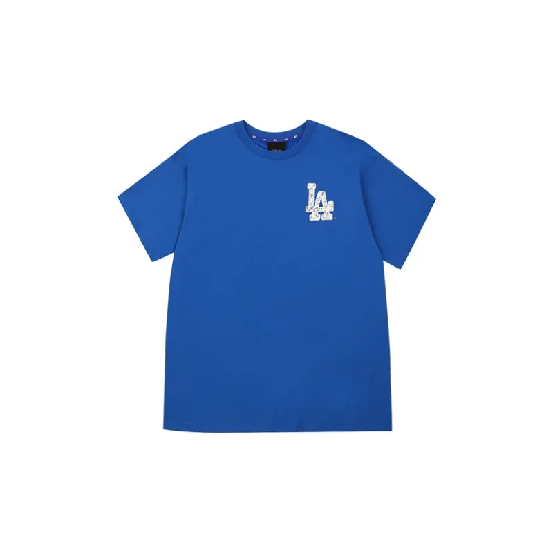 MLB Drop Shoulder Sleeve T Shirt Unisex Blue-1
