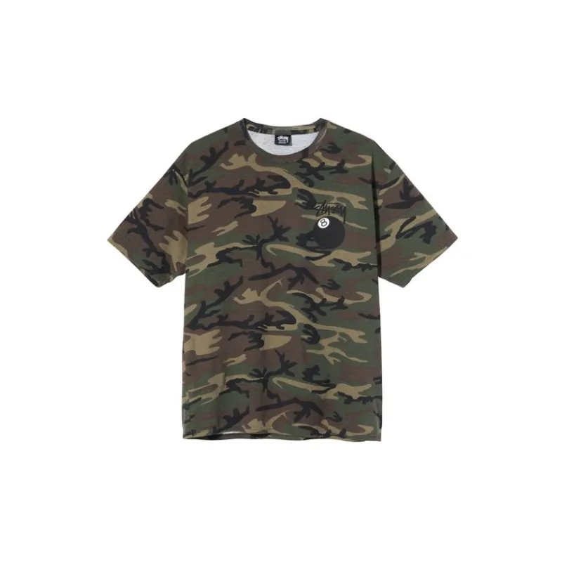 Stussy 8 Ball Collection T Shirts Unisex Camouflage-1