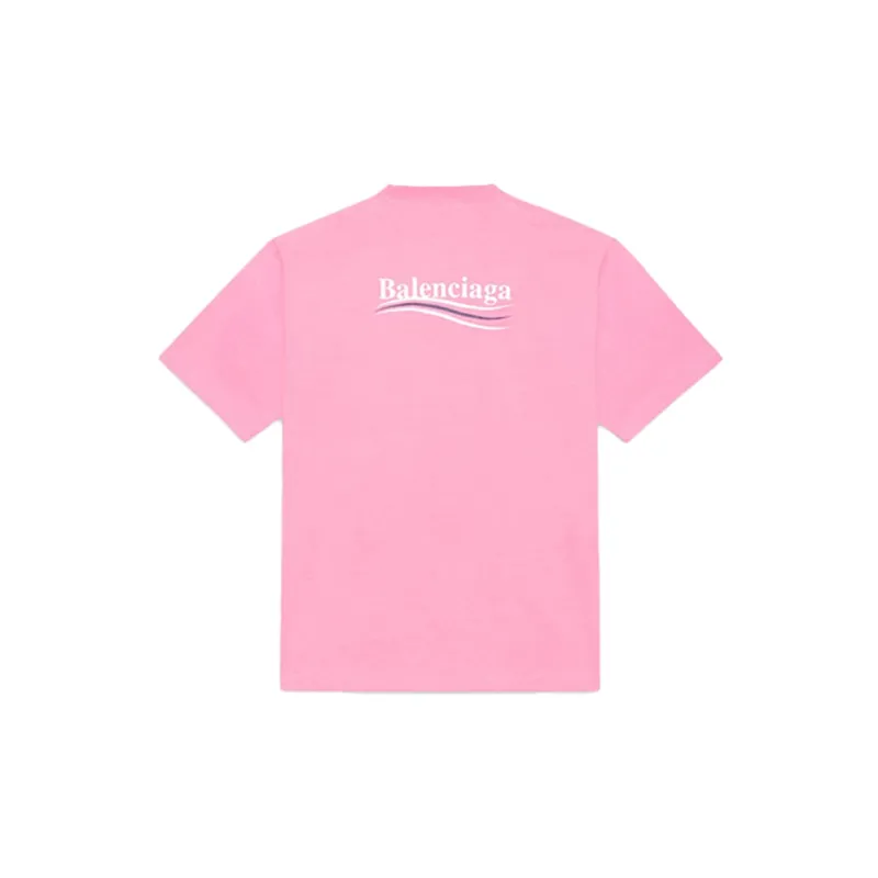 Balenciaga T Shirt Loose Fit Style Men's Light Pink-1