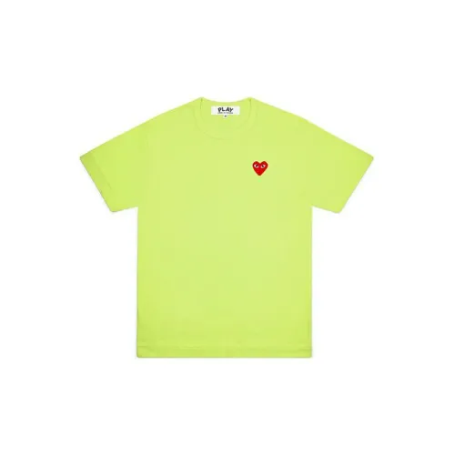 CDG Play Pastelle Red Emblem T-shirt Green