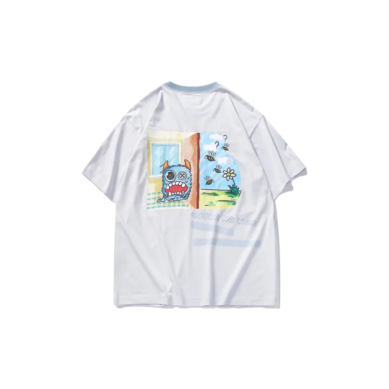 Guuka Short Sleeved T Shirts Unisex Light Gray-1