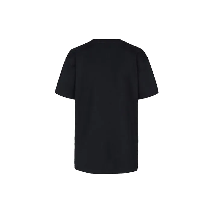Givenchy Vintage Effect Metallic Logo T shirt Black-1