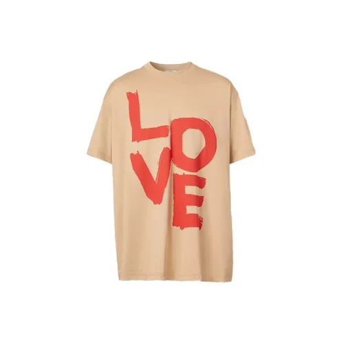 Burberry T-Shirts Men Soft Yellow Brown