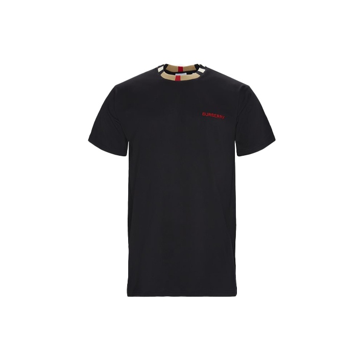 Burberry t shirt mens black best sale