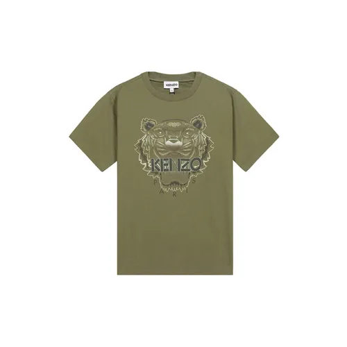 KENZO T-Shirts Men Olive Green