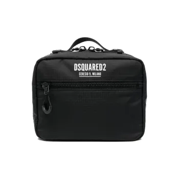 DSQUARED 2 Logo Printed Zipped Makeup Bag