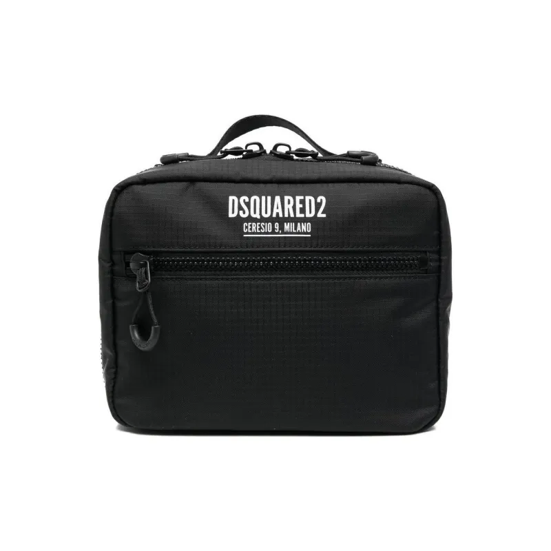 DSQUARED 2 Logo Printed Zipped Makeup Bag-0