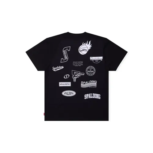 SPALDING T-Shirts Unisex Black