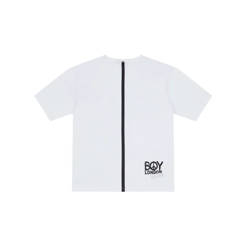 Boy London Crew Neck Loose Fit Straight Short Sleeved T Shirt Unisex White-1