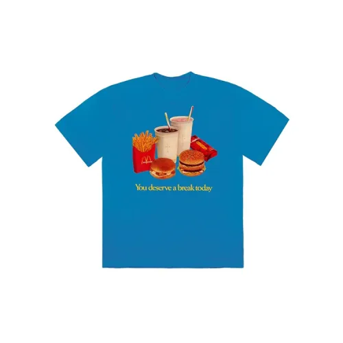 Mcdonald's X Travis Scott T-Shirts Unisex Blue