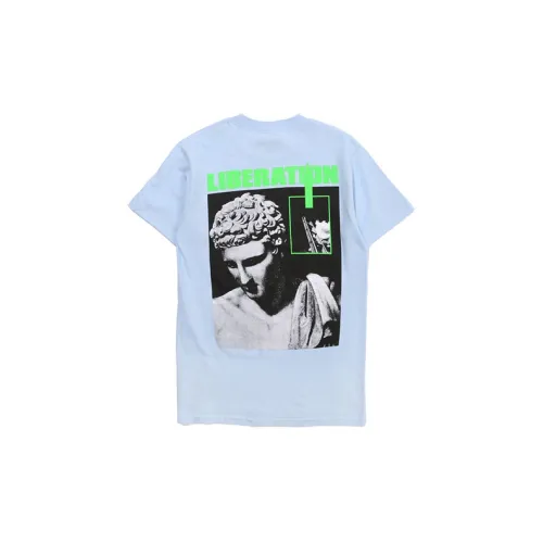 PLEASURES T-Shirts Unisex Light Blue