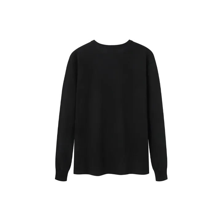 Champion Long Sleeved T Shirt US Version Unisex Black-1