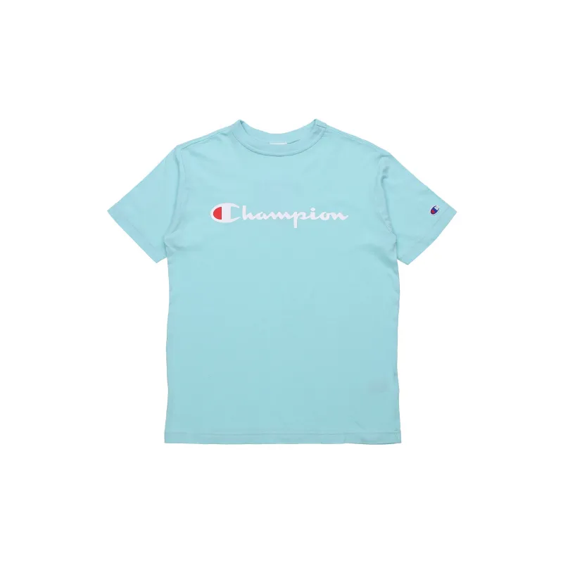Champion T Shirt Unisex Lake Blue Japan Version-1