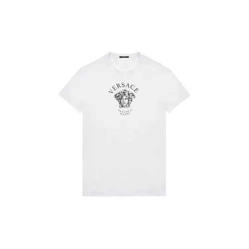 VERSACE SS21  Male Medusa  Pattern  T-Shirt     White
