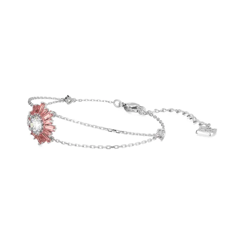 Swarovski Rhodium-Plated Bracelets Women's Pink-3