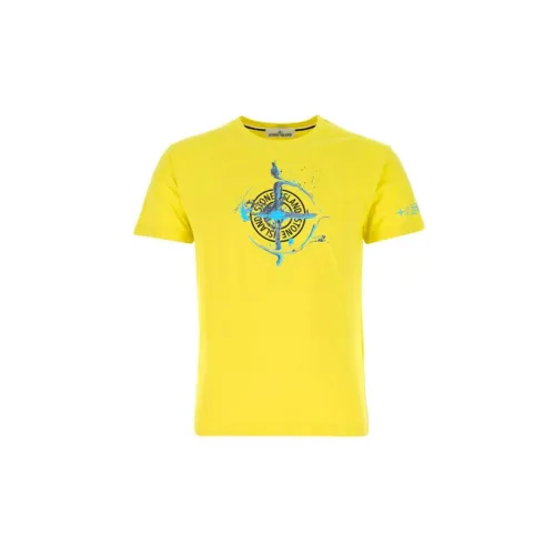 STONE ISLAND T-Shirts Men Yellow