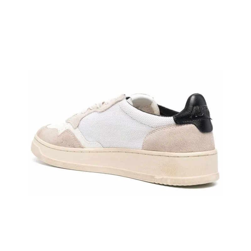 AUTRY Medalist Low Fabric And Suede 'White Black And Beige' Women's-2