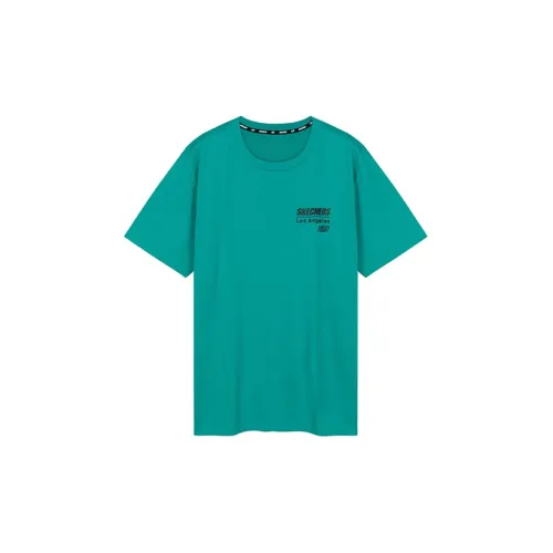 Skechers T-Shirts Men Deep Peacock Blue