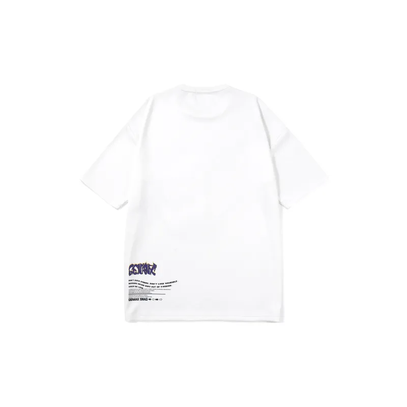 GENANX Straight T-Shirt Unisex White-2