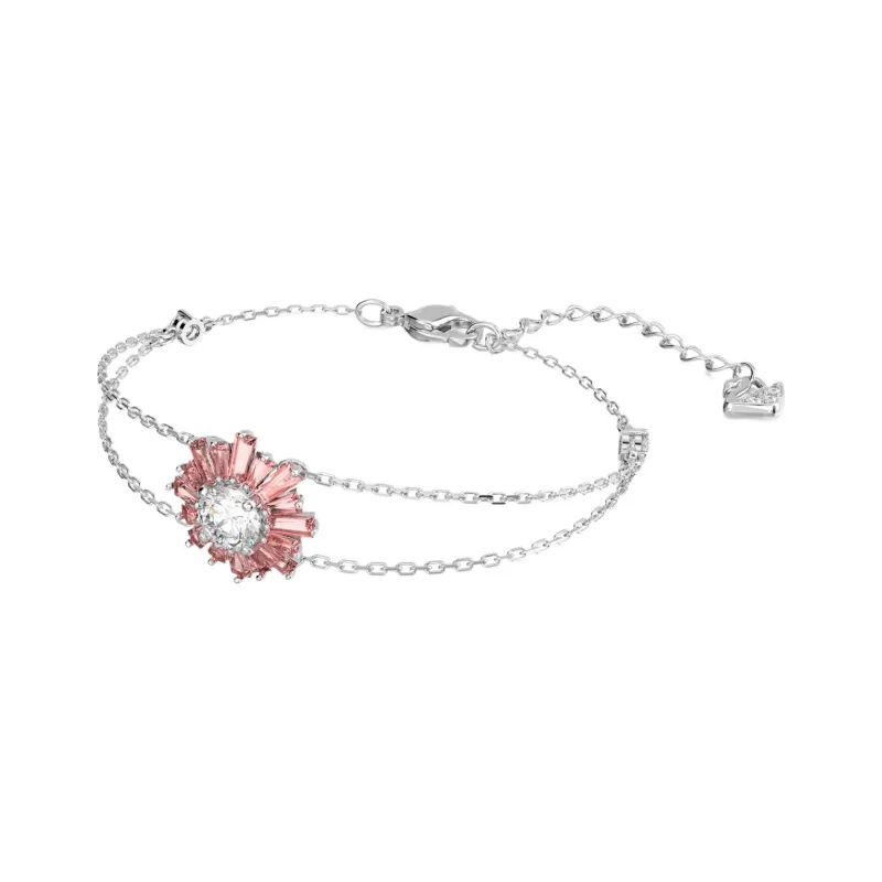 Swarovski Rhodium-Plated Bracelets Women's Pink-1